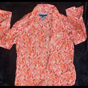 Tommy Hilfiger Top Woman Button Up Shirt Size XL